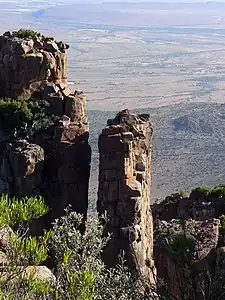 Free-standing pillar in the valley.