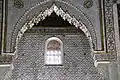 The back wall of the mausoleum chamber