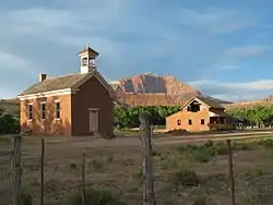 The schoolhouse at Grafton. Built in 1886, it was also used as a church and public meeting place.