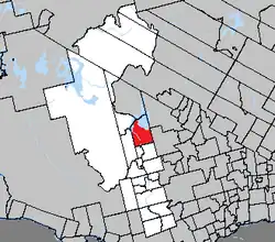 Location within La Vallée-de-la-Gatineau RCM.