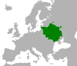 The Grand Duchy of Lithuania at the height of its power in the 15th century.