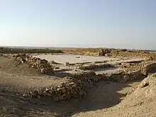 Floor of the Bhanbhore Mosque, dating back 727 AD