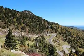 Hairpin turns on the mountain.