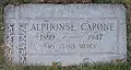 Capone's grave in Mount Carmel Cemetery, Hillside, Illinois