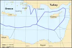 Kastellorizo within the EEZ of Greece