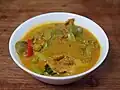 Green curry with meat