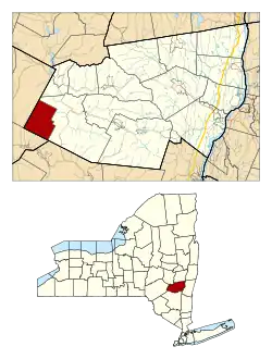 Location in Greene County and the state of New York.