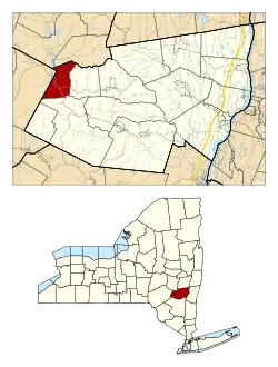 Location in Greene County and the state of New York.