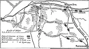 Map from Campaigns of the Civil War: The Mississippi, by Francis Vinton Greene, 1882