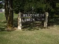 Greeting Sign at corner of Main St and State Highway 168 (2010)