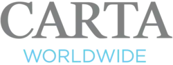 Carta Worldwide logo in grey and blue