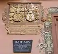 Detail of town hall in Grünberg in Hessen, Germany