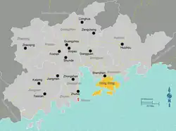 Detailed map of the Guangdong-Hong Kong-Macau Greater Bay Area