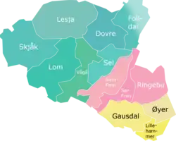 Location of Gudbrandsdalen