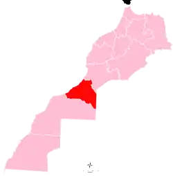 Location in territory claimed by Morocco