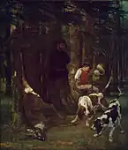 Gustave Courbet, 1856, The Quarry (La Curée), oil on canvas, 210.2 x 183.5 cm, Museum of Fine Arts, Boston