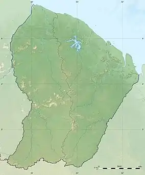 Map showing the location of Parc amazonien de Guyane