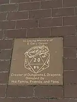 Public memorial to Gary located at the Lake Geneva waterfront erected by his family.