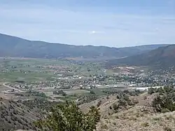 Gypsum, Colorado, from the hills north of town