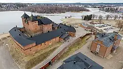 Aerial view of the Häme Castle.