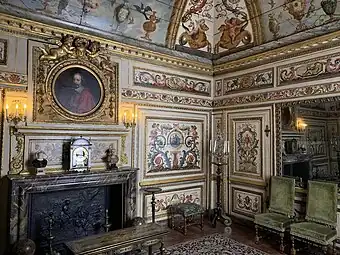 Baroque – grotesques on the boiserie of a room from the Hôtel Colbert de Villacerf, now in the Musée Carnavalet, Paris, unknown architect, sculptor and painter, c. 1650