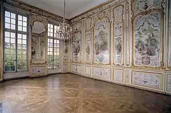 Hôtel de Rohan, the Cabinet des Singes, with whimsical pictures of monkeys