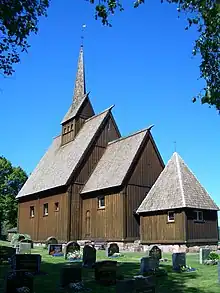 Høyjord Stave Church, only stave church left in Vestfold