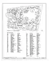 Library of Congress 1999 Historic American Buildings Survey No. DC 171 Architectural Drawing of the garden plan and tree schedule at 1:300 scale.