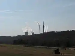 View of the Homer City Generating Station from Cherry Run Road in Center Township