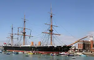 HMS Warrior, first ironclad battleship of the Royal Navy