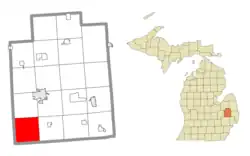 Location within Lapeer County