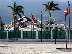 The National Palace being demolished in late 2012