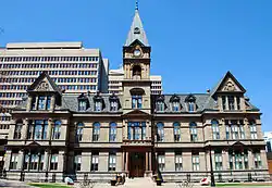 A photo of Halifax City Hall as seen from Grand Parade.