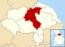 Shown within North Yorkshire