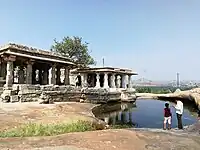 Mandapam with water body.