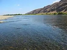 Example: Hanford Reach National Monument, Washington State, US.  The last significant free-running (undammed) section of the Columbia River in the US