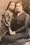 Photo of Hannah with her mother in 1914, at the age of 8