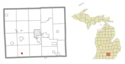 Location within Jackson County