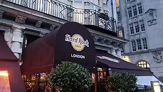 Hard Rock Cafe in London, the first restaurant founded in 1971