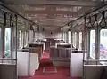 The interior of a refurbished motor car at North Williamstown railway museum