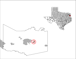 Location of Scottsville in Harrison County, Texas