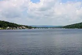 A view of Harveys Lake from the south