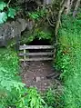 The lade tunnel exit from Robert Burns' Bath in the Kingen Cleugh Glen.