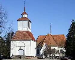 The church and the belfry of Haukipudas