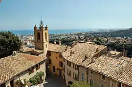 The old village of Haut-de-Cagnes as seen from the château