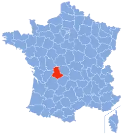 Location of Haute-Vienne in France