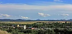 View of Havre looking south to the Bears Paw Mountains