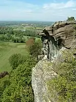 Looking over the golf course from Hawkstone