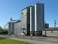 Grain elevators in Hazelrigg, Indiana