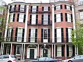 Pair of houses, 54–55 Beacon Street. House on left is known as William H. Prescott House and as Headquarters House.